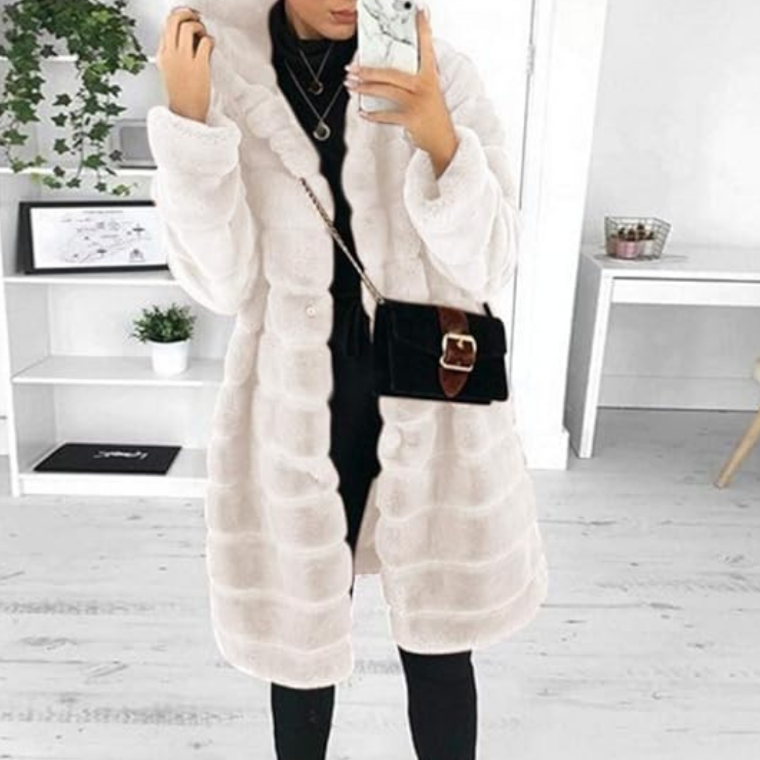 Women's Long Faux Fur Jacket – Elegant and Warm Winter Jacket