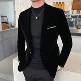 Velour Blazer til Herrer - Elegant og Komfortabel