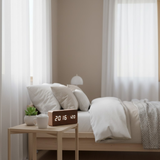 Digitalt Træ LED Ur – Visning af Tid, Dato & Temperatur