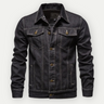 Herre Denim Trucker Jakke med Justerbar Talje