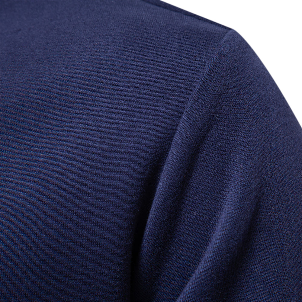 Elegant Herre Langærmet Polo Shirt med Klassisk Krave