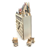 Holz Adventskalender mit Licht – Wiederverwendbarer Weihnachtskalender mit 24 Fächern