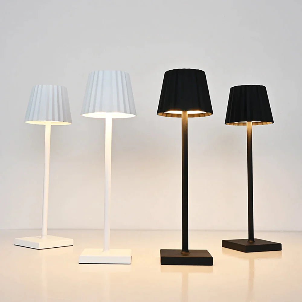 Trådløs Bordlampe med Varmt Lys og Genopladeligt Batteri