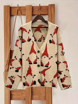 Julecardigan med rensdyr – Dame vintervest med festligt design