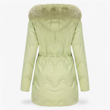 Ladies' Winter Jacket – Elegant Warm Jacket with Fur Collar and Hood