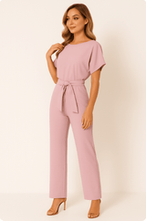Jumpsuit med Justerbart Taljebånd og Elegant Pasform