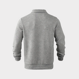 Geometrisk Sweater med Kvartrits og Vintage Stil
