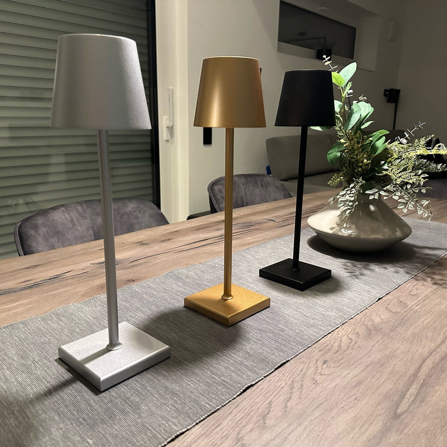 Trådløs Genopladelig Bordlampe med Dæmpbar LED Belysning