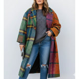 Lang Dame Vinterfrakke – Varm Oversized Jakke i Forskellige Prints