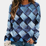 Farverig damebluse med print - Stilfuld og komfortabel