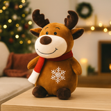 Weihnachtsdekoset – Plüsch-Weihnachtsmann, Rentier & Schneemann