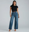 Stilfulde Vide Jeans til Kvinder med Cargo Detaljer