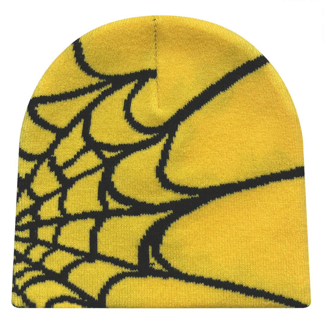 Spiderweb Beanie – Unisex Knitted Hat with Streetstyle Design