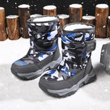 Children's winter boots – Warm camouflage snow boots with non-slip sole