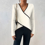 Elegant V-hals Wrap Sweater til Enhver Anledning