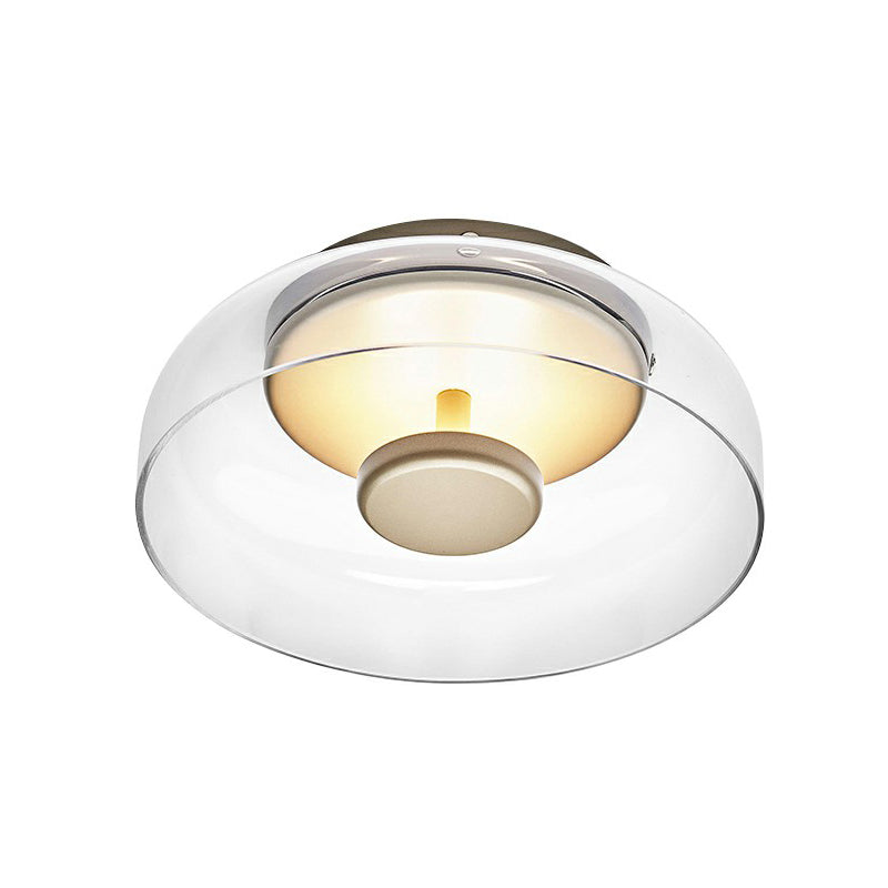 Elegant LED Loftlampe i Glas og Metal