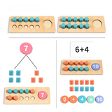 Træ Regnespil Sæt – Montessori Tælle- og Regnekort til Børn