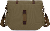 Vintage Canvas Messenger Taske til Laptops 13-17 Tommer Grøn