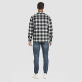 Herre Flannel Vintervest med Vatteret Foring