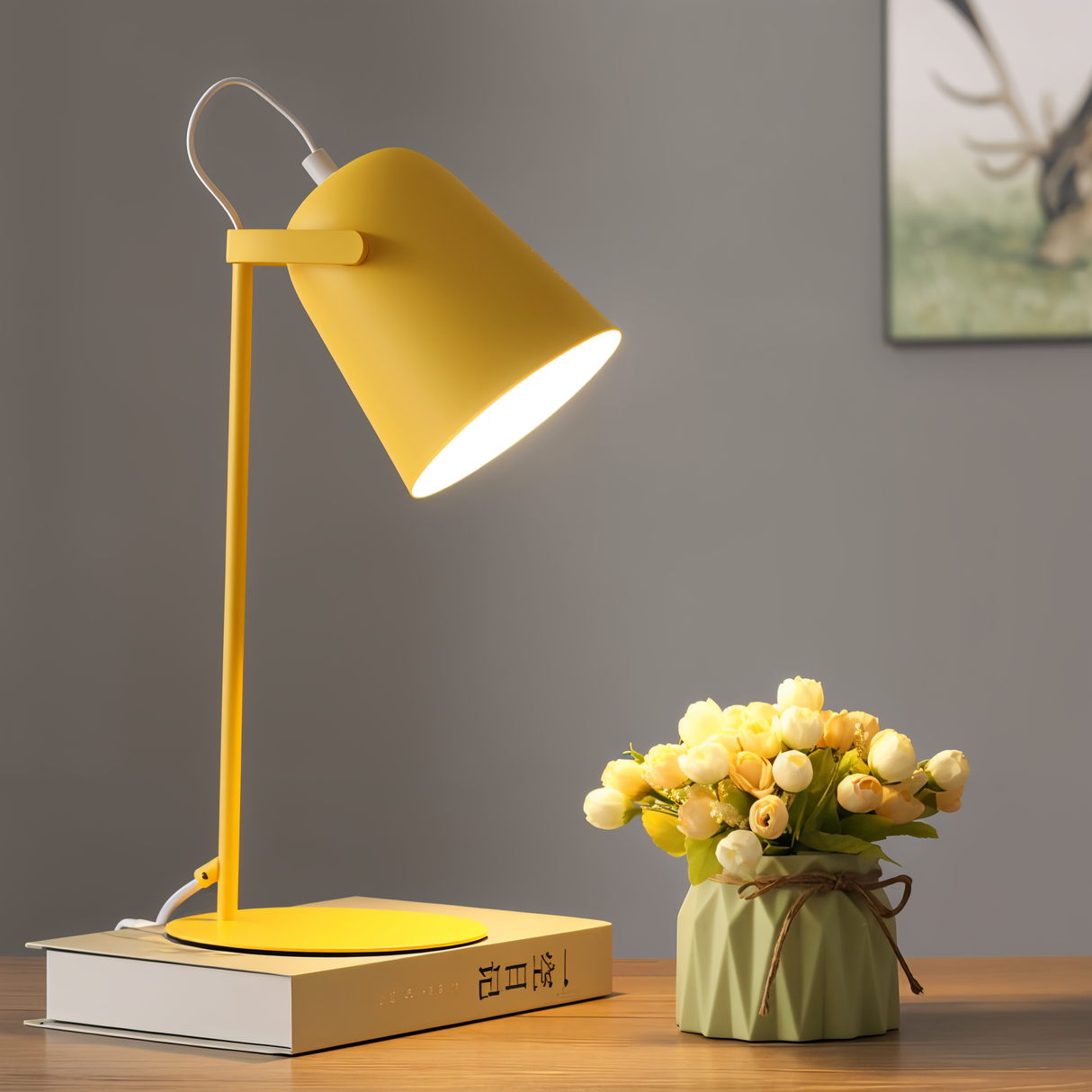 Justerbar Bordlampe - Farverig LED Læselampe til Skrivebord