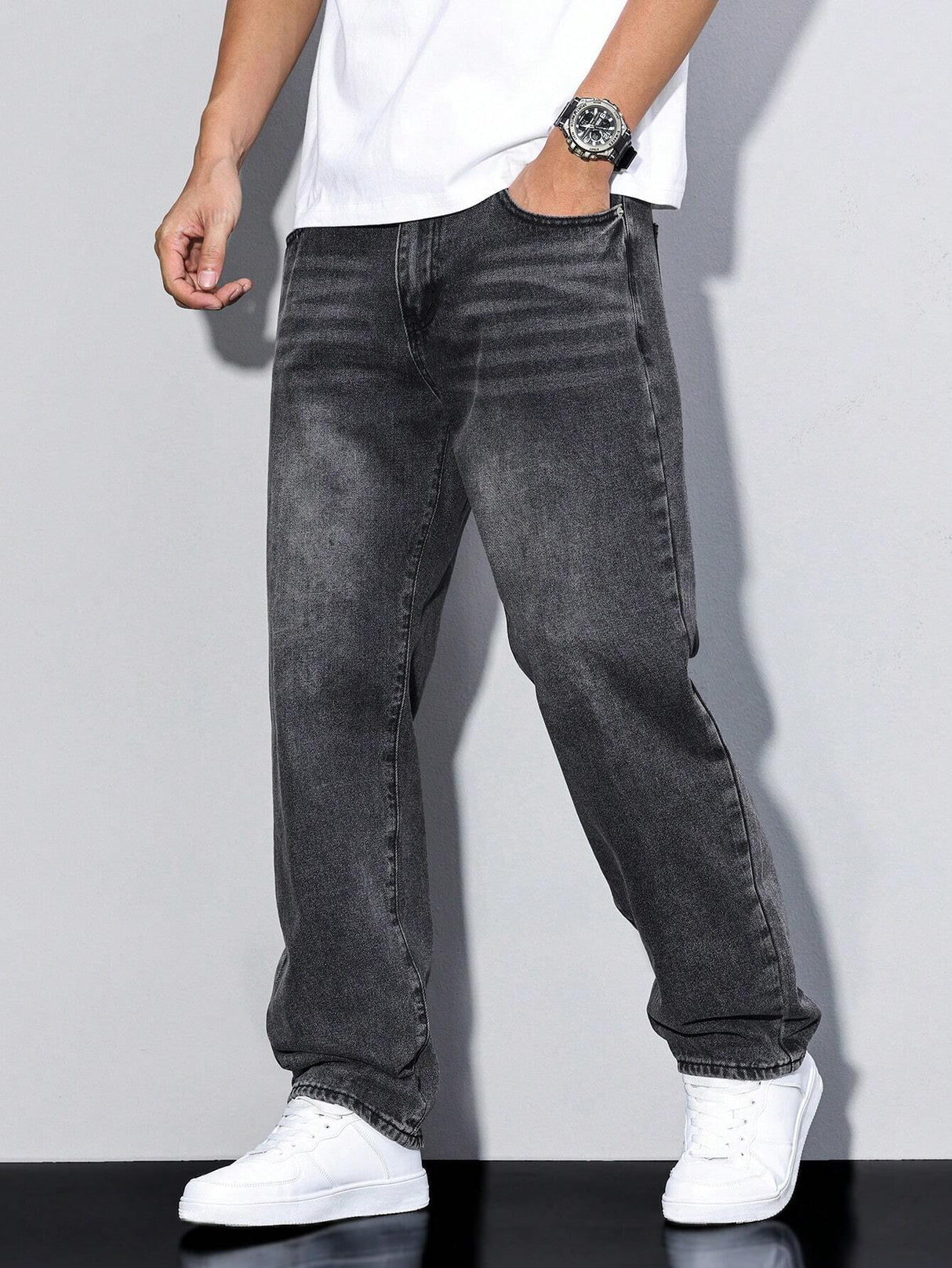 Herre Baggy Jeans – Relaxed Fit Cowboybukser med Streetwear Look
