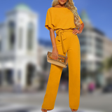 Elegant Jumpsuit med Bælte | Stilfuld Jumpsuit til Arbejde og Fest