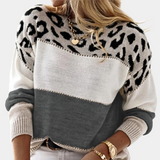 Stilfuld Damebluse med Leopardprint - Grå eller Pink