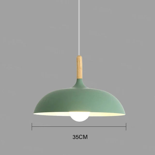 Moderne Skandinavisk Egetræ LED Loftlampe