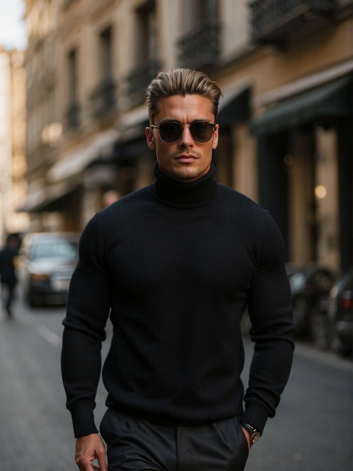 Herre Rullekrave Sweater i 100% Uld - Komfortabel og Tidløs