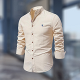 Trendy langærmet poloshirt til herrer