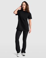 Flared Leggings Høj Kvalitet Pasform - Sort