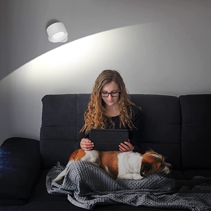 Trådløs LED Væglampe med 360° Drejefunktion og Touchbetjening