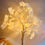 LED Ginkgo bordlampe 60cm dekoration hvid gul moderne batteribelysning integreret LED