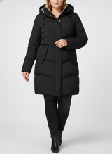 Lang Vatteret Dame Vinterjakke med Hætte – Varm & Stilfuld