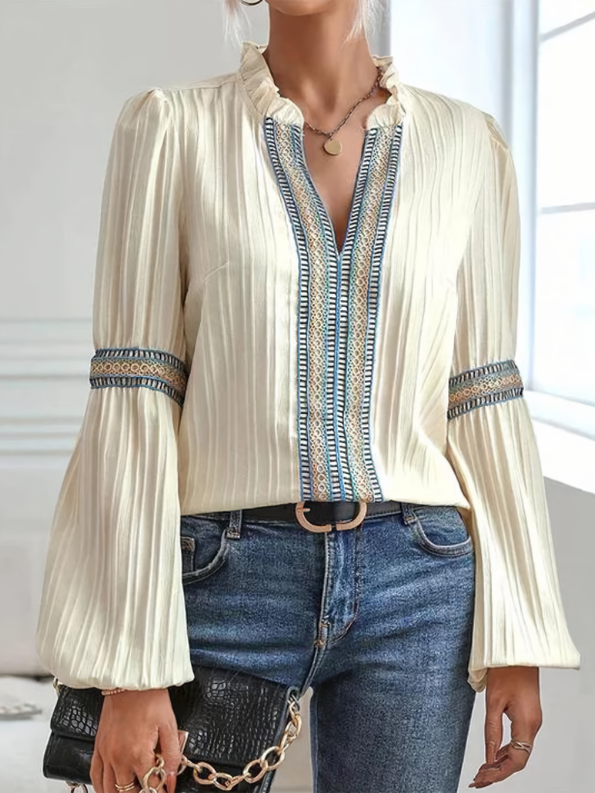 Stilfuld Elegant Bluse til Damer - Komfort og Kvalitet