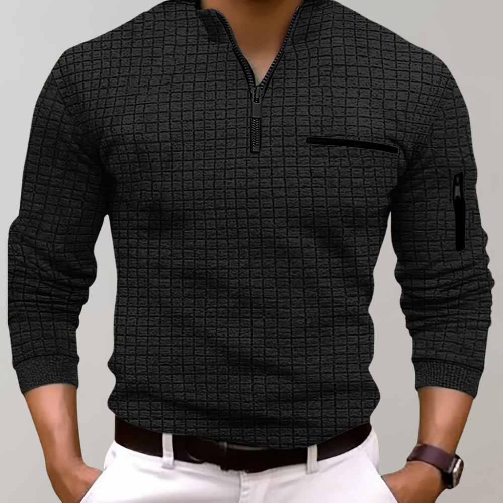 Langærmet Polo Shirt til Mænd - Klassisk og Komfortabel