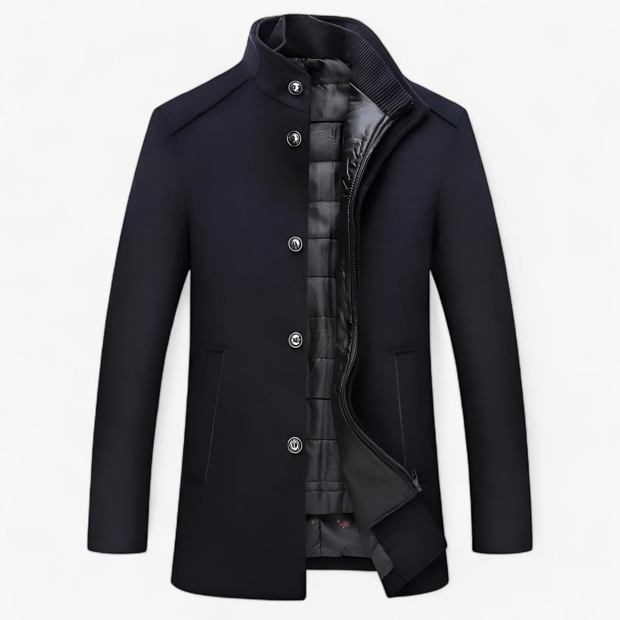 Herren Winterjacke – Klassisch und Elegant mit hohem Kragen