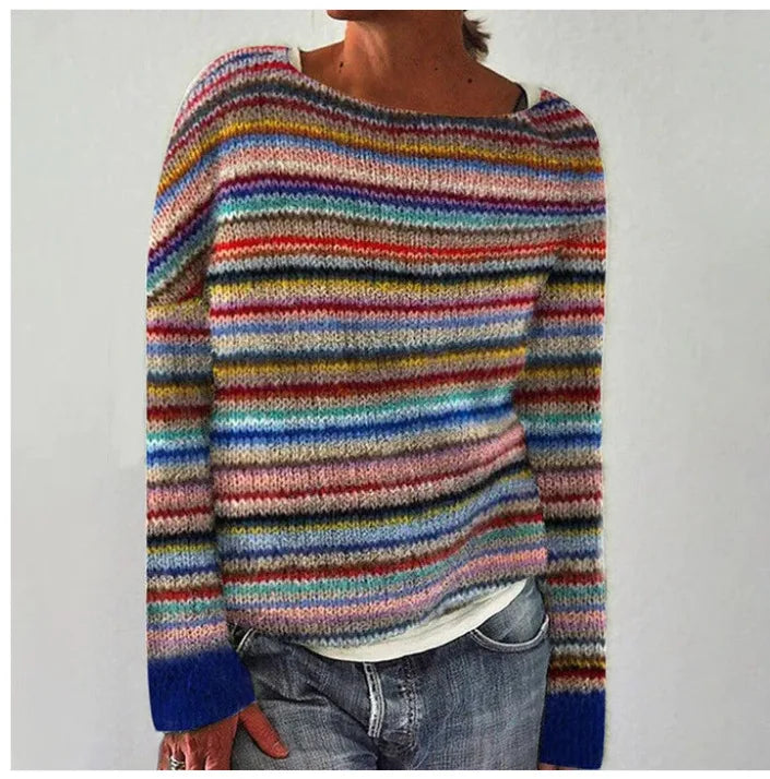 Retro Sweater med Komfortabel Pasform og Stilfuldt Design