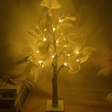 LED Ginkgo bordlampe 60cm dekoration hvid gul moderne batteribelysning integreret LED