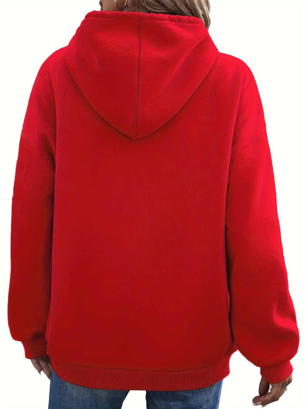 Dame Jule Hoodie med Gravhund Print – Varm Vinter Hoodie