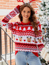 Women's Christmas Sweater – Fun Reindeer Winter Sweater with Festive Design