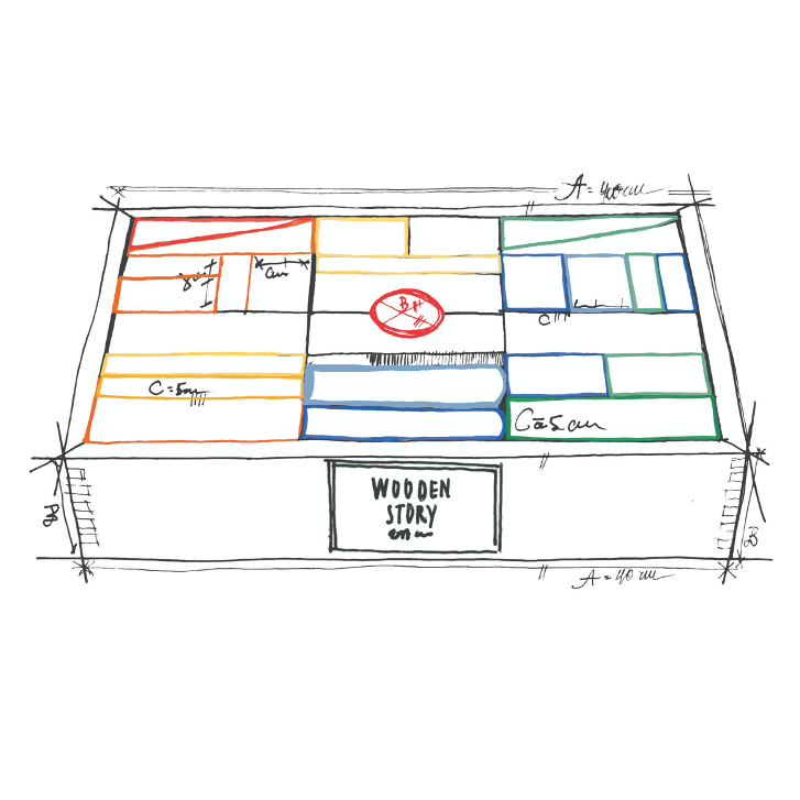 Zestaw drewnianych klocków – zabawka montessori do układania i konstrukcji