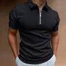 Casual Herre Poloshirt med Lynlås og Stilfuldt Design