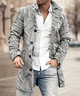 Men's Long Coat – Stylish Elegant Overcoat for Autumn & Winter