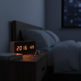 Digitalt Træ LED Ur – Visning af Tid, Dato & Temperatur