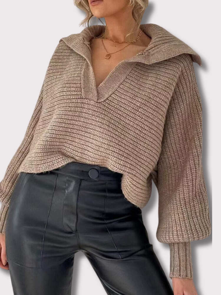 Strikket Loose Fit Sweater til Enhver Anledning