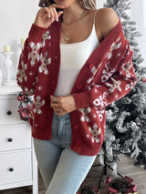 Julecardigan med Snefnug – Varm Dame Vintervest