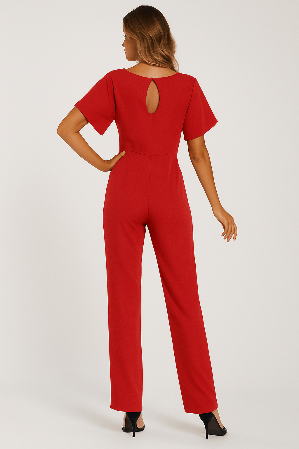 Jumpsuit med Justerbart Taljebånd og Elegant Pasform