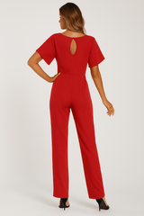Jumpsuit med Justerbart Taljebånd og Elegant Pasform