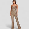 Glamourøs Paillet Jumpsuit med Sweetheart Halsudskæring